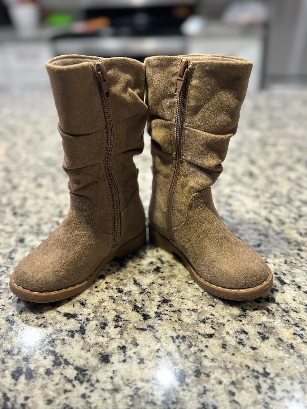 Women’s Brown Mid-Calf Slouchy Suede Boots